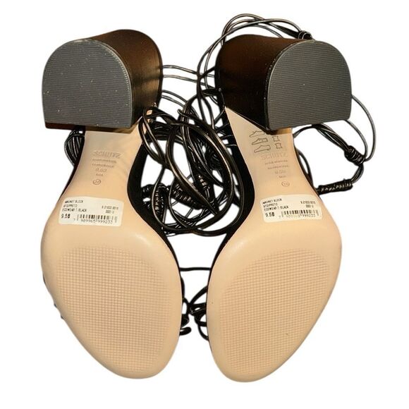 Schutz Black Leather Strappy Sandals(Size 9.5B) - Picture 6 of 9